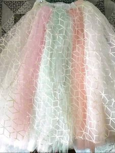 Designer Pastel Tulle Crop top with lehnga