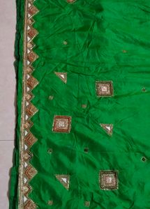 Embellished Green Silk Saree