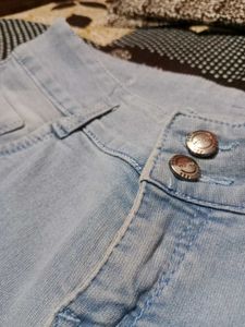 sky blue denim skinny jeans(woman)