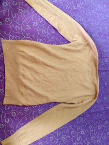 Yellow Textured Knit Sweater