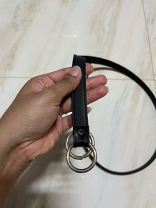 Classic Black Belt with Silver Hardware