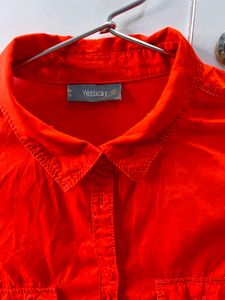 Dark Orange❤️🧡 Pure Cotton Shirt