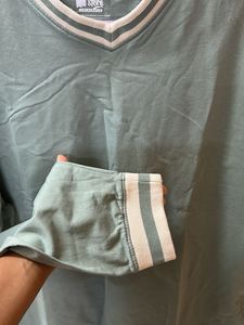 Mint Green Long Sleeve V-Neck Top