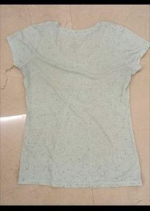 Casual Speckled V-Neck T-Shirt