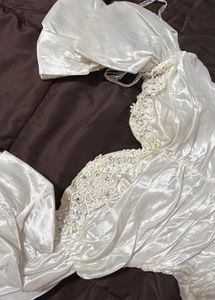White Bridal Bridgeton inspired vintage gown