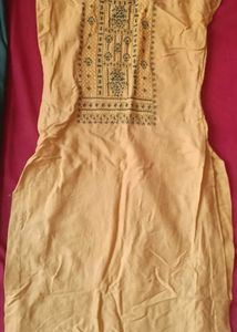 Beautiful Yellow Kurta with Intricate Embroidery