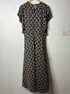 Elegant Cold Shoulder Print Dress