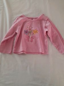Pink Embroidered Dungaree Set (Girl's)