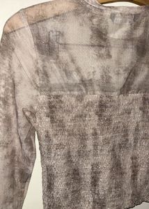 Zudio Tie-Dye Smocked Top