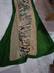 Green transparent dress