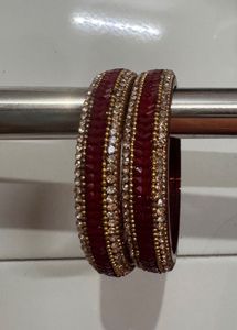 Maroon Stone Bangles