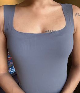 Ribbed Square Neck Sleeveless Top