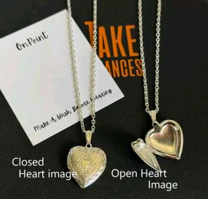 Vintage heart Silver chain necklace