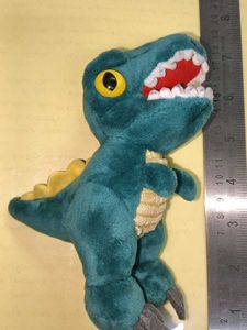 Cute Teal Dinosaur Plush bag tag