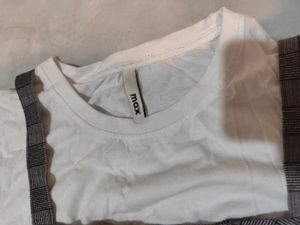 Plaid Overalls with White T-Shirt Set