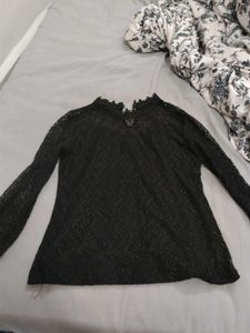Elegant Black Lace Top