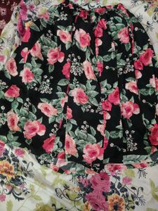 Floral Print Midi Skirt