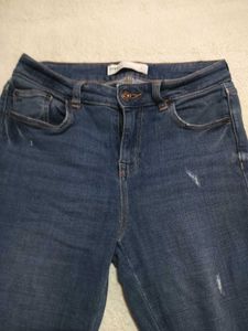 Flared Blue Denim Jeans