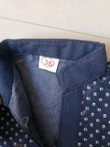 Denim Kurta Set