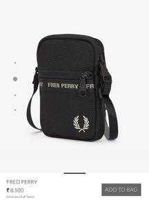 Fred Perry Black Crossbody Bag