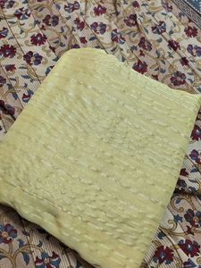 Party Wear yellow Saree