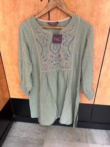 new nayam by laks*ita sage green tunic