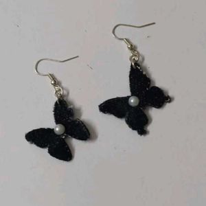 Cute Denim Butterfly Earrings