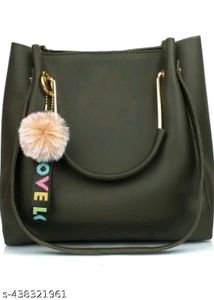 Stylish Teal Handbag with Charm