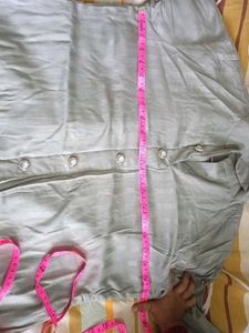Elegant Grey Striped Kurta