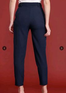 Classic Women Silm Fit Navy Trousers