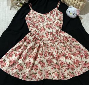 Floral Print Spaghetti Strap Dress