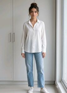 Classic White Button-Down Shirt