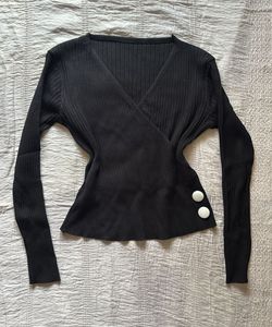 Black Wrap Top