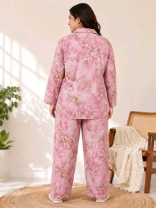 Floral Print Cotton Night Suit