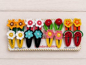 Handmade Crochet Hair Clips