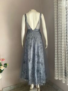 Stunning Grey Embellished Gown