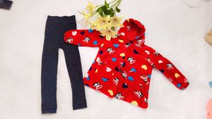 Very Cute N Beautiful Furry Hoddie &Fleece Legins