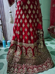 Exquisite Red Velvet Lehenga Choli