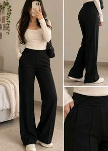 Max Chic Black Wide-Leg Pants