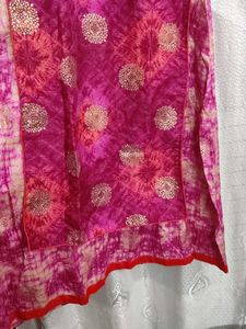Pink Tie-Dye Print Kurta