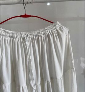 Flowy White Tiered Maxi Skirt