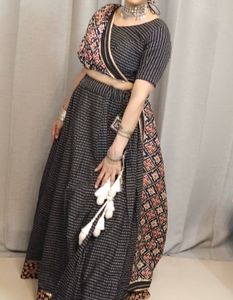 Elegant Black &amp; White Navratri lehanga