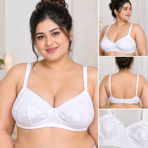 Comfortable White Cotton Bra pack of 2