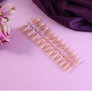 Stylish Nude Press-On Nails Set - pack of 10