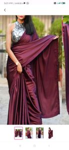 brand new saree with unstitched blouse, original colour is same as Model Is Wearing