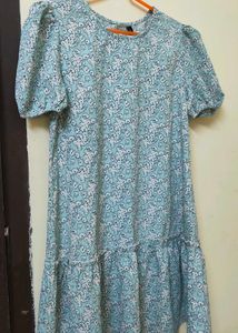Light Blue Floral Print Dress