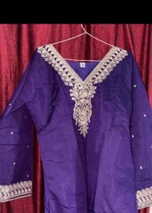 Embroidered Purple Kurta