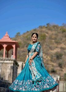 Elegant Teal Lehenga Choli Set