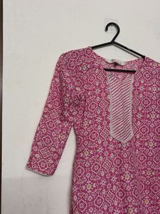 Pink Printed Kurta