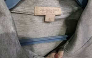 Grey Burberry Polo T-Shirt